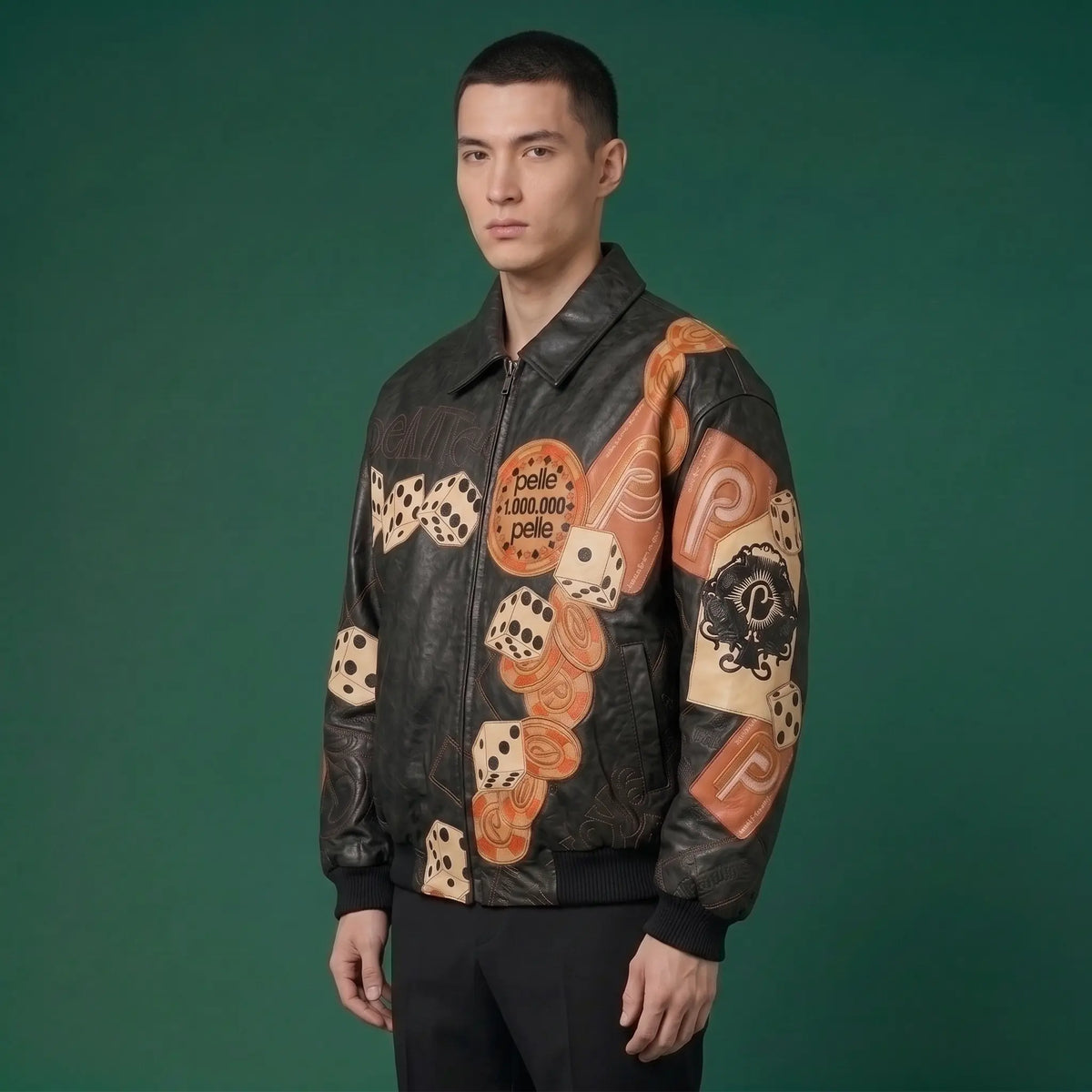 Custom Tailored Men’s 90s Pelle Pelle Styled Genuine Sheepskin Leather Jacket