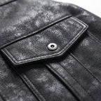 Custom Tailored Men’s Black Aviator Real Sheepskin Shearling Leather Jacket