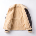 B3 RAF Aviator Pilot Men’s Sheepskin Shearling Jacket -Original Fur Jacket