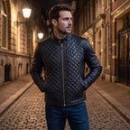 Custom Tailored Men’s Real Genuine Leather Biker Slim Fit Sleek Retro Jacket