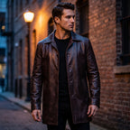 Custom Tailored Winchester Real Genuine Vintage Leather Men Coat Jacket