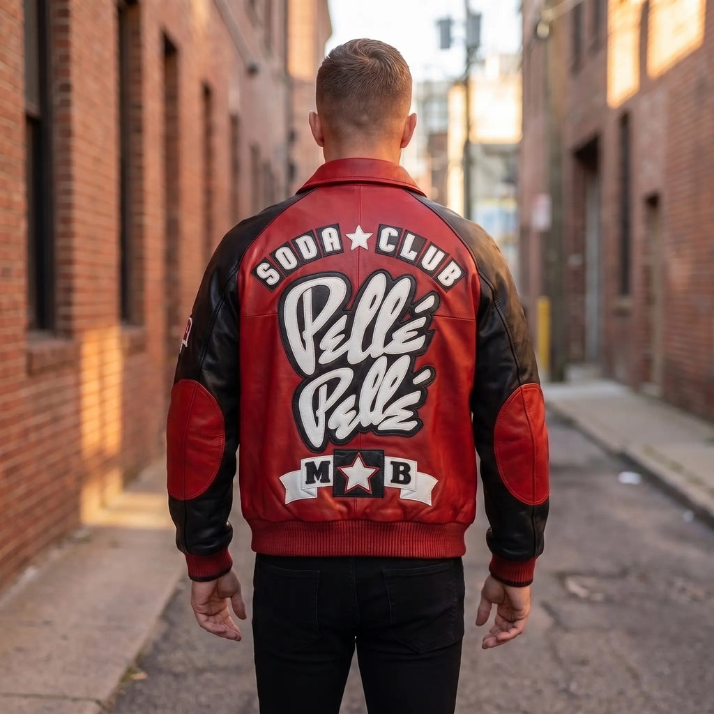 Custom Tailored Men’s Pelle Pelle Soda Club Styled Genuine Leather Jacket
