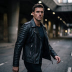 Men’s Black Leather Jacket – Motorcycle Jacket Men –Jacket Slim Fit Outwear