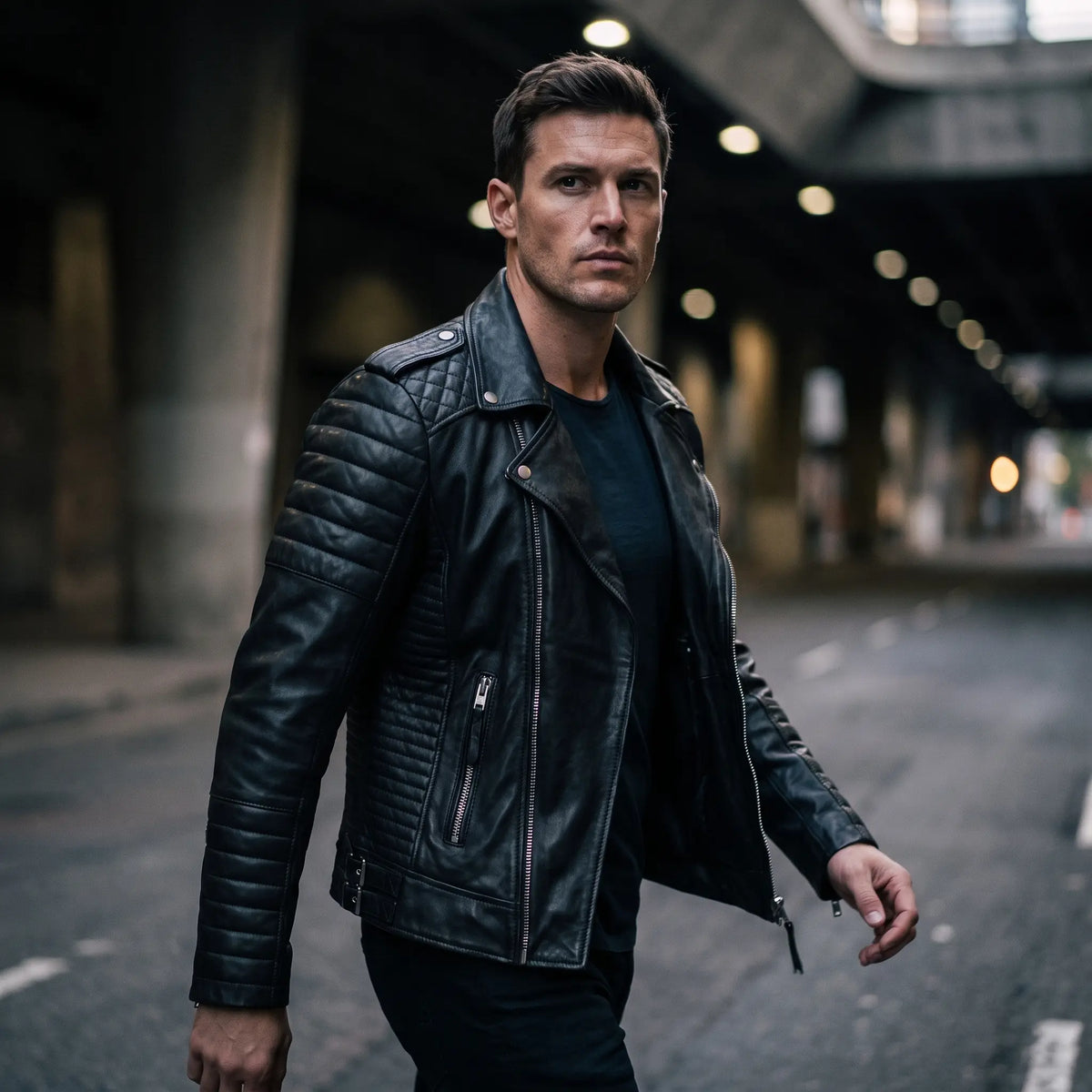 Men’s Black Leather Jacket – Motorcycle Jacket Men –Jacket Slim Fit Outwear