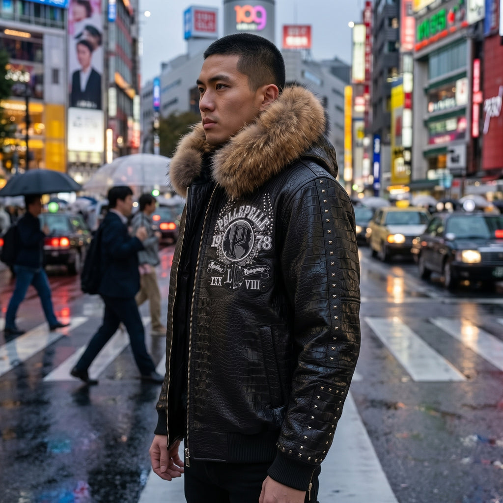 Custom Tailored Pelle Pelle World Tour 1978 Inspired Genuine Sheepskin Leather Jacket