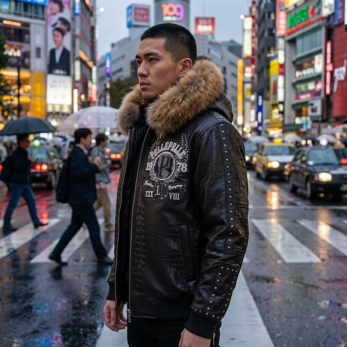 Custom Tailored Pelle Pelle World Tour 1978 Inspired Genuine Sheepskin Leather Jacket