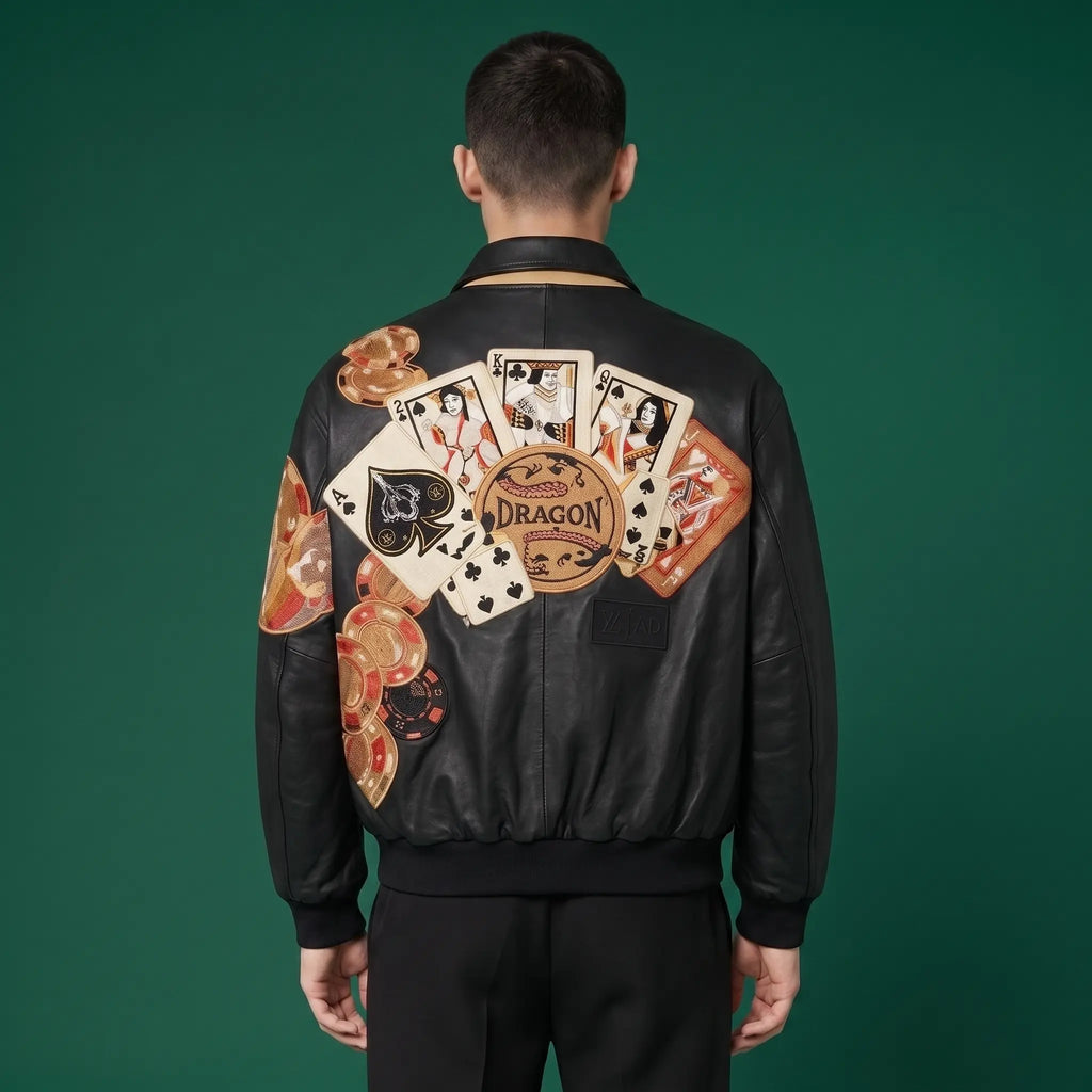 Custom Tailored Men’s 90s Pelle Pelle Styled Genuine Sheepskin Leather Jacket