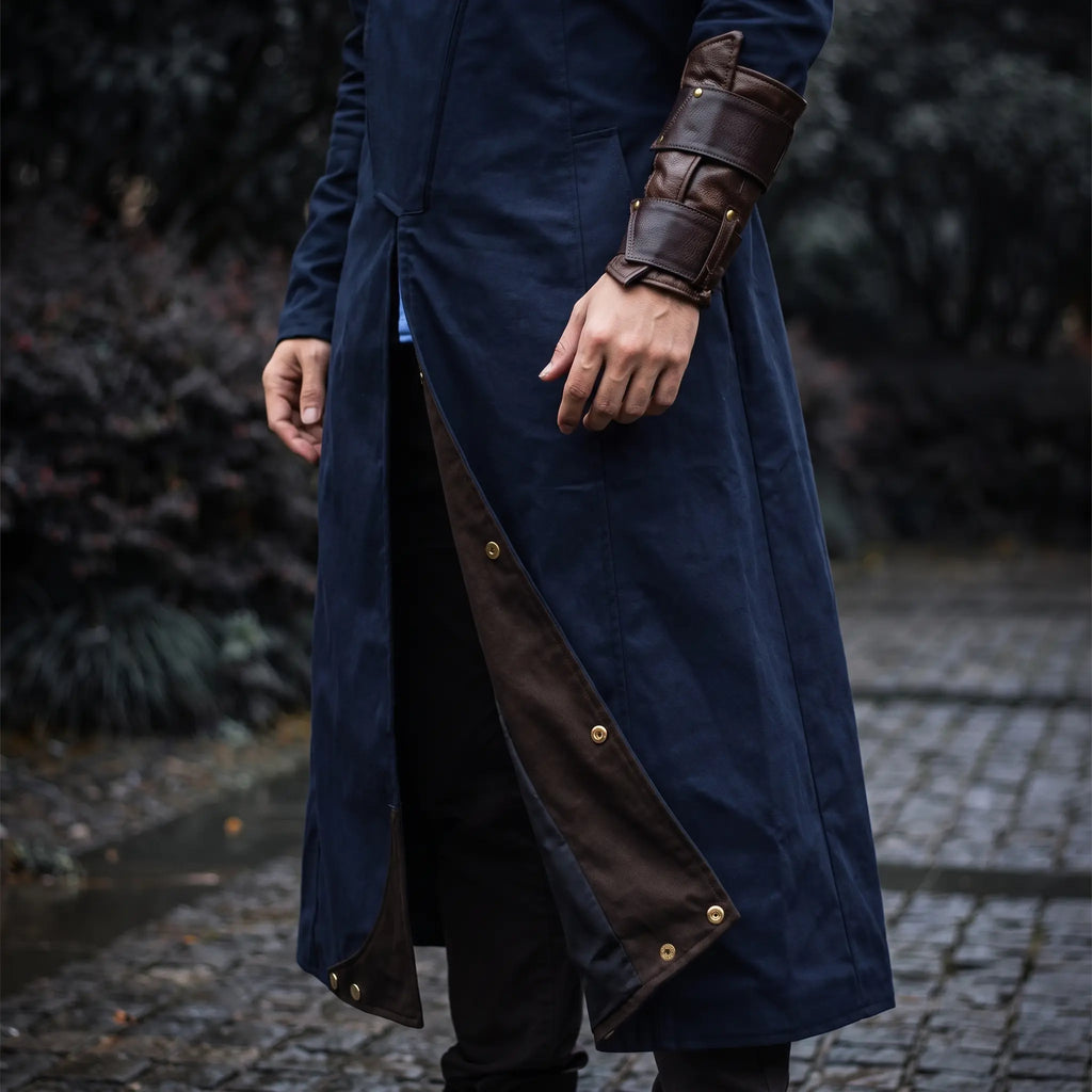 Custom Tailored Assassin’s Creed Unity Blue Denim Cloak coat
