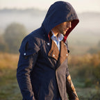 Custom Tailored Assassin’s Creed Unity Blue Denim Cloak coat