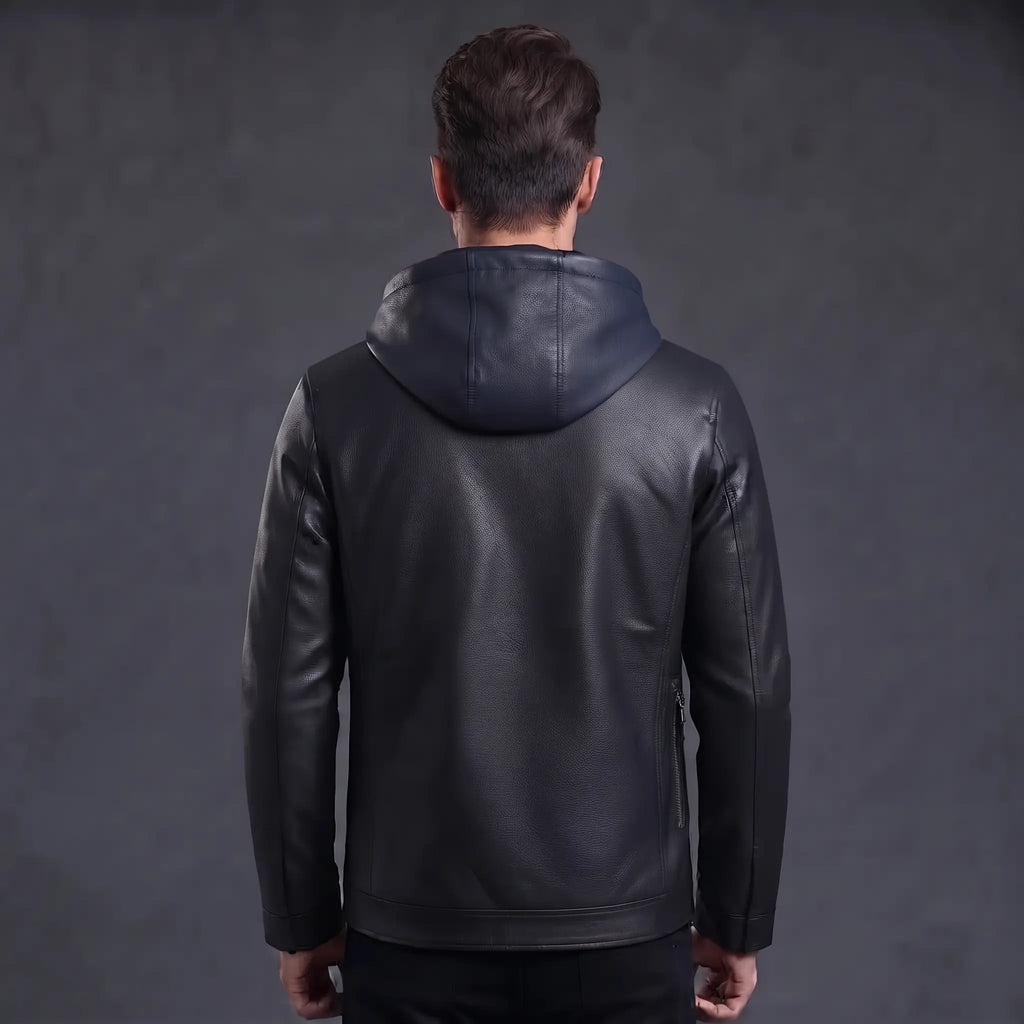 Custom Tailored Men Limited Edition Motor Bike Genuine Sheepskin Leather Jacket
