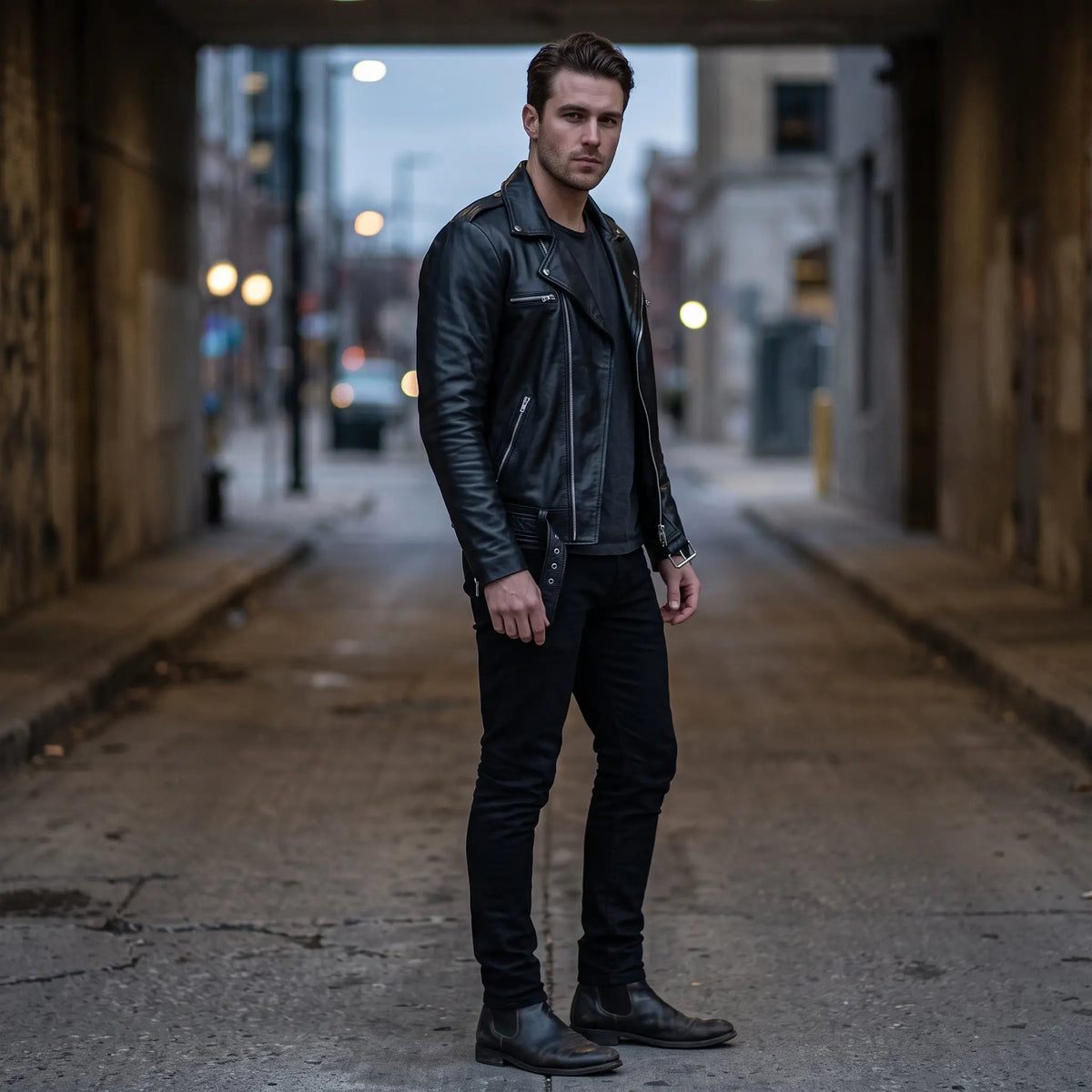 Motor Biker Genuine Leather Jacket