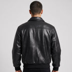 Bomber Motor Biker Real Sheepskin Leather Jacket