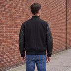 Custom Tailored Men’s Varsity Bomber Baseball Letterman Genuine Leather jacket