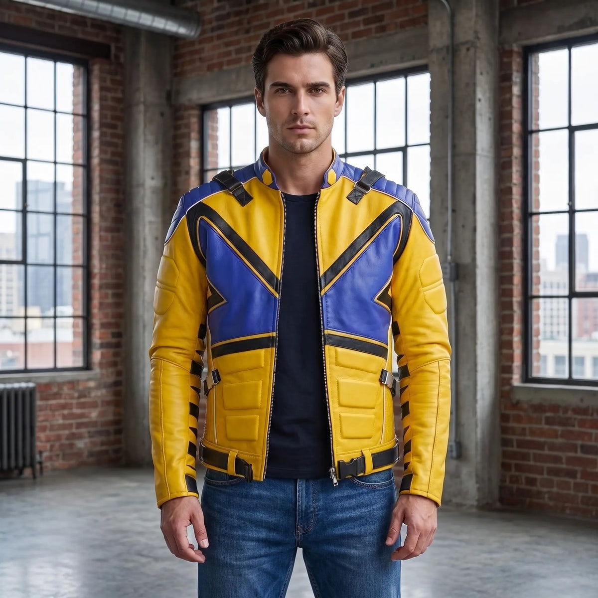 Custom Tailored Deadpool 3 Hugh Jackman Wolverine Genuine Sheepskin Jacket