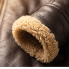 B3 RAF Aviator Pilot Men’s Sheepskin Shearling Jacket -Original Fur Jacket