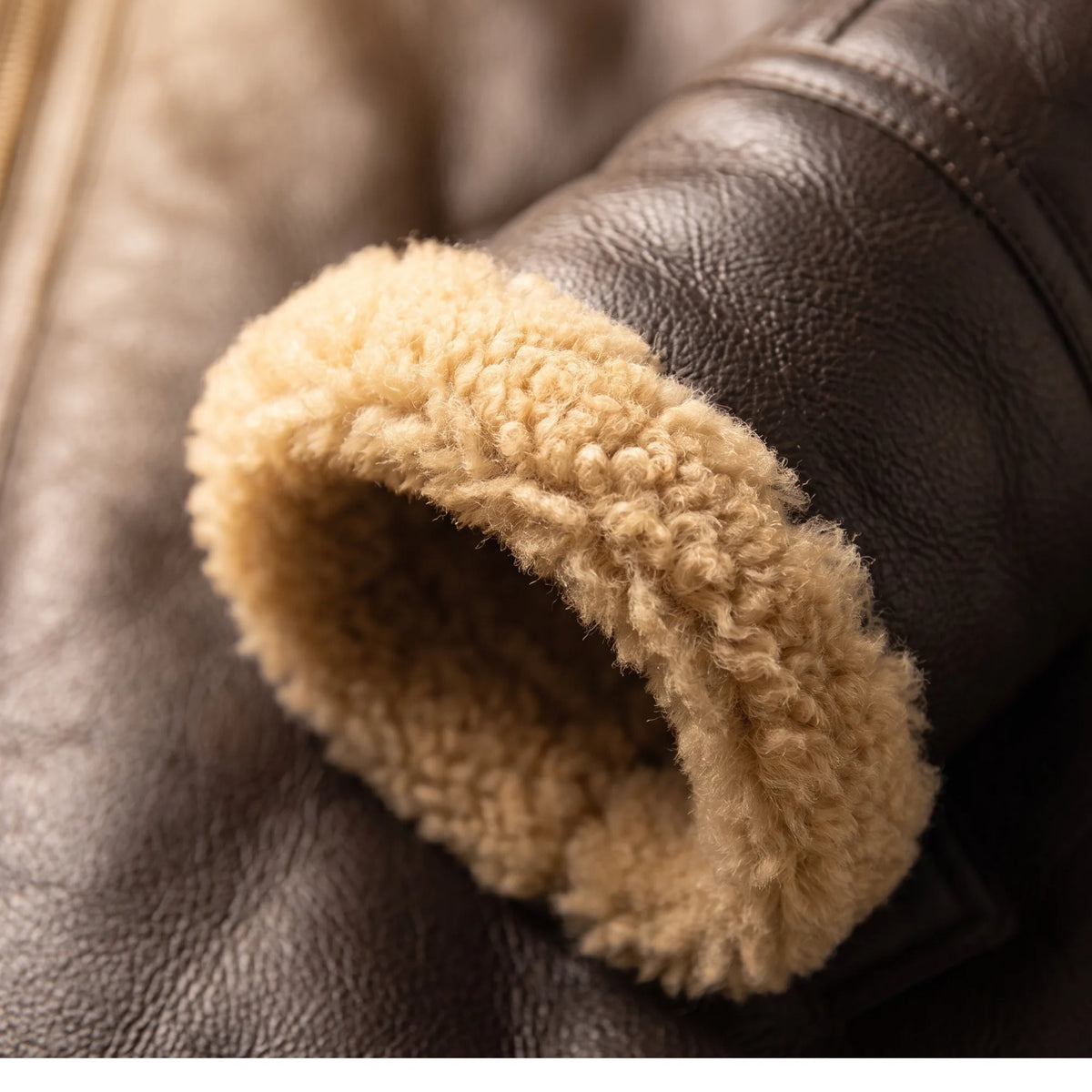 B3 RAF Aviator Pilot Men’s Sheepskin Shearling Jacket -Original Fur Jacket