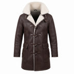 Custom Tailored B3 Men’s Genuine Distressed Sherpa Premium Leather Winter Coat